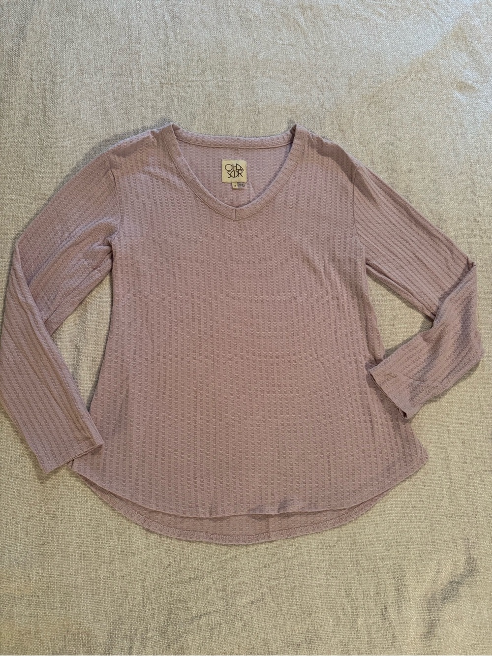 Chaser Women's Waffle Knit Thermal Long Sleeve